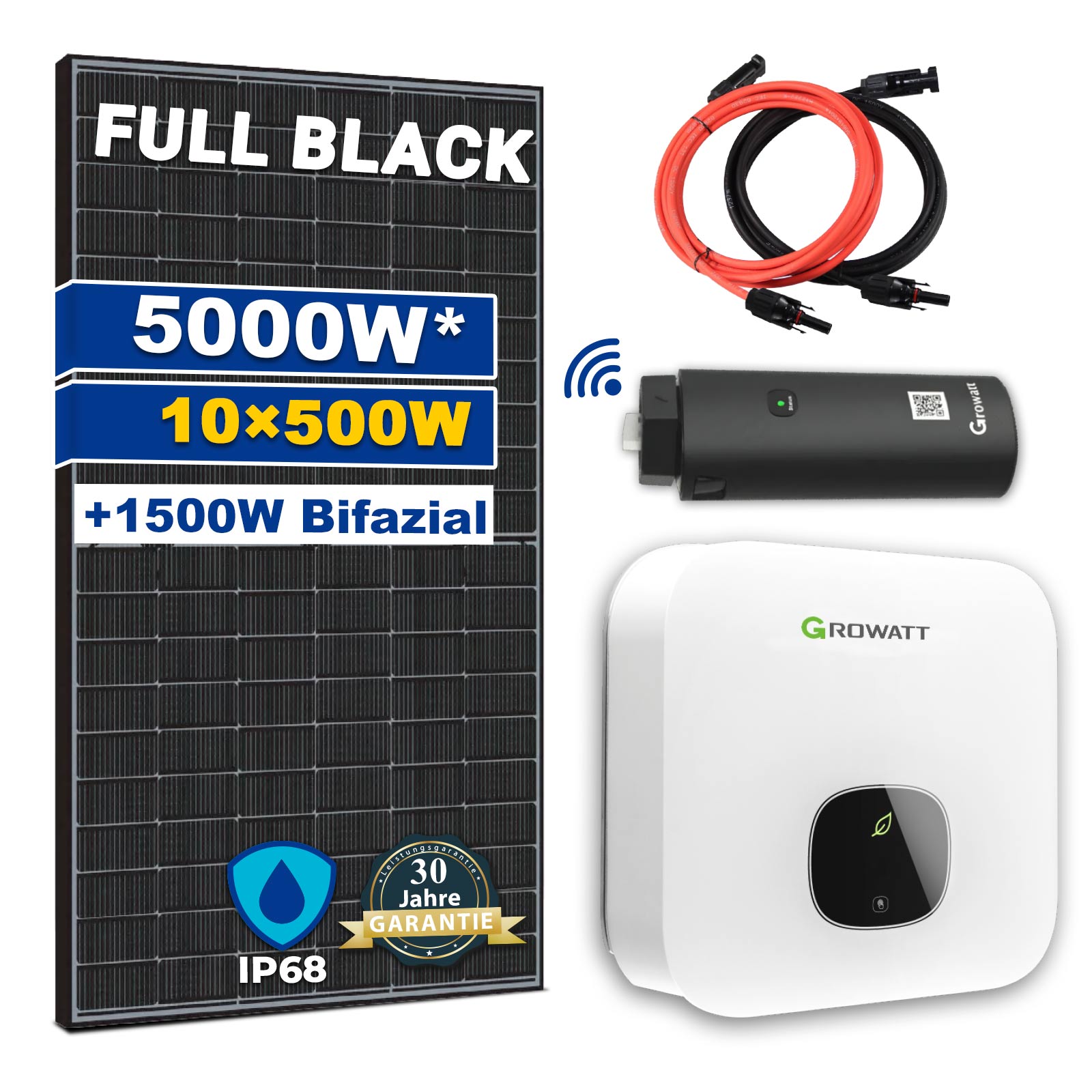 1000 Watt Solaranlage Photovoltaik Solaranlage Steckerfertig WIFI Smart